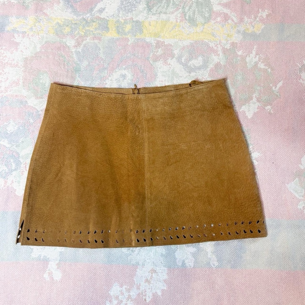 Wet Seal Leather Mini Skirt Size 5